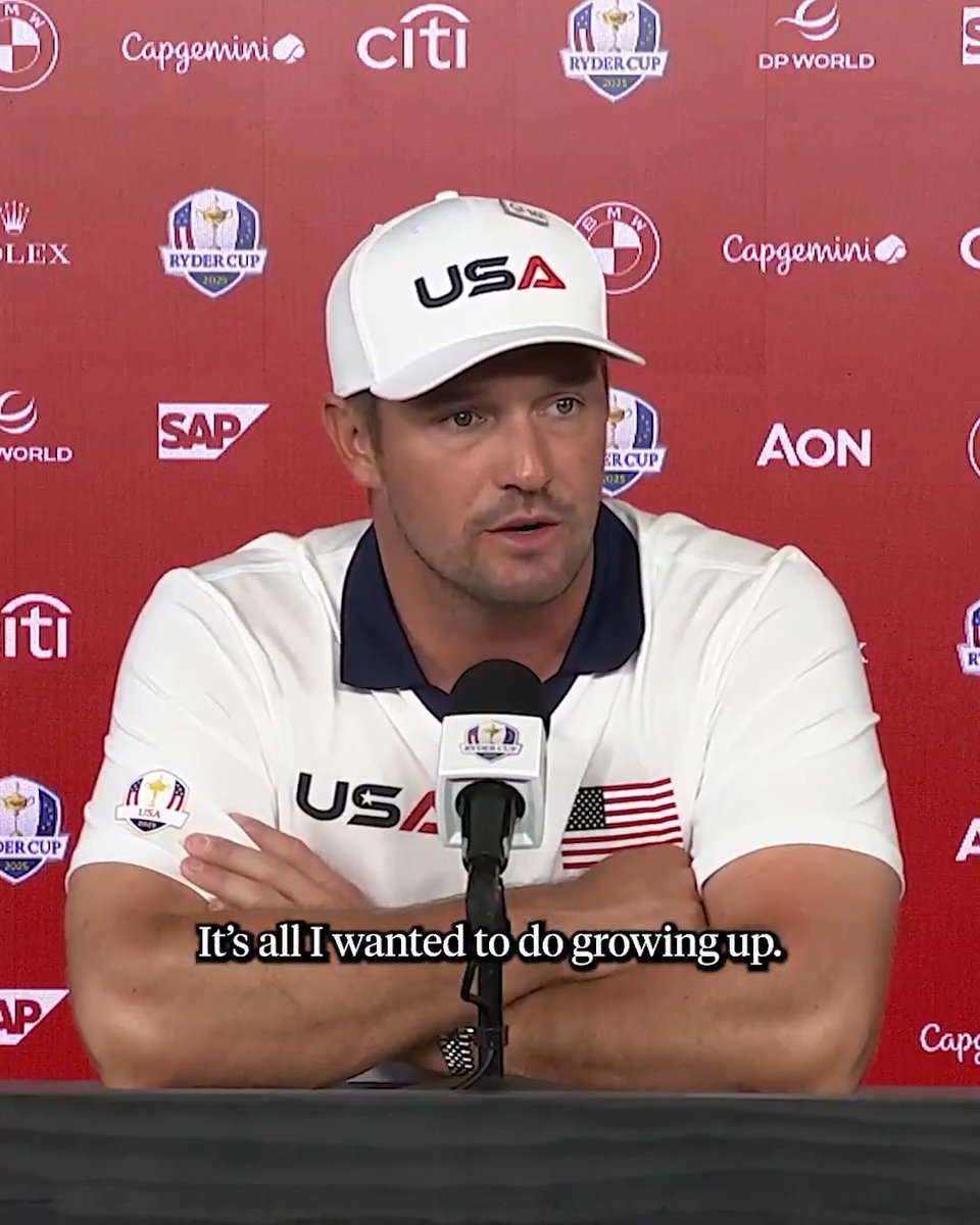 "I hope he'll inspire us to victory." Bryson DeChambeau on having President Donald Trump at Bethpage for the Ryder Cup.