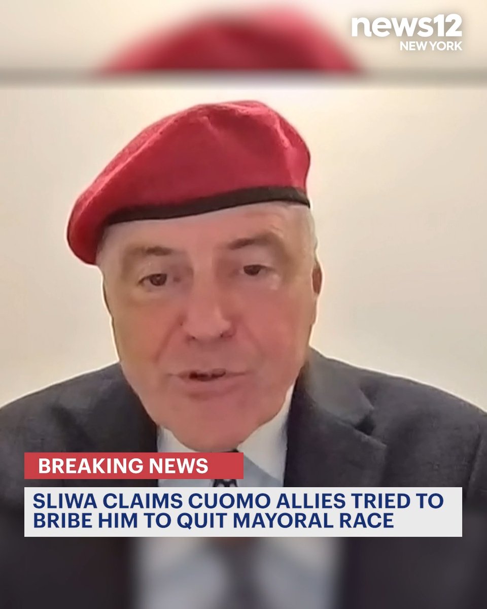 JUST IN: 'They have offered millions of dollars': Curtis Sliwa claims Andrew Cuomo allies attempted to bribe him to quit mayoral race. READ MORE: #News12NY #Politics