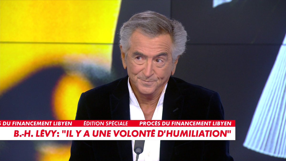 Reconnu coupable d'«association de malfaiteurs» dans l'affaire libyenne, Nicolas Sarkozy écope d'une peine de cinq ans de prison avec mandat de dépôt différé, une décision qui scandalise Bernard-Henri Lévy : «Il y a une volonté d'humiliation», dans #Punchline