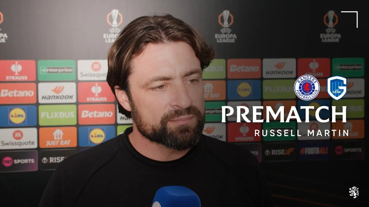 🎙️ Russell Martin spoke to RangersTV ahead of tonight's match against Genk at Ibrox. #UEL