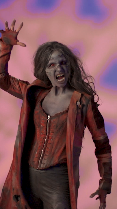 She’s beauty. She’s grace. She’ll eat your face. See Zombie Scarlet Witch, AKA Queen of the Dead, lead the horde in Marvel Animation’s #MarvelZombies, now streaming on Disney+.