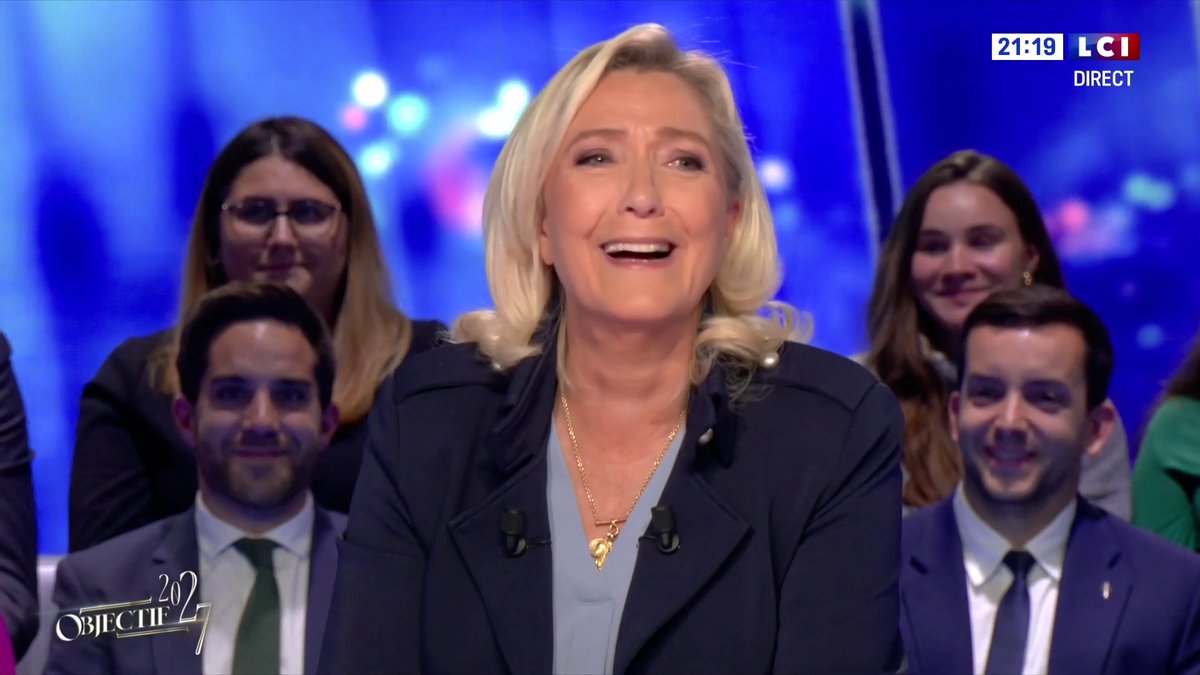 🔴 « Je ne suis pas là pour sauver la droite, je suis là pour sauver la France », déclare Marine Le Pen ▶️ Marine Le Pen invitée d’Objectif 2027 sur LCI