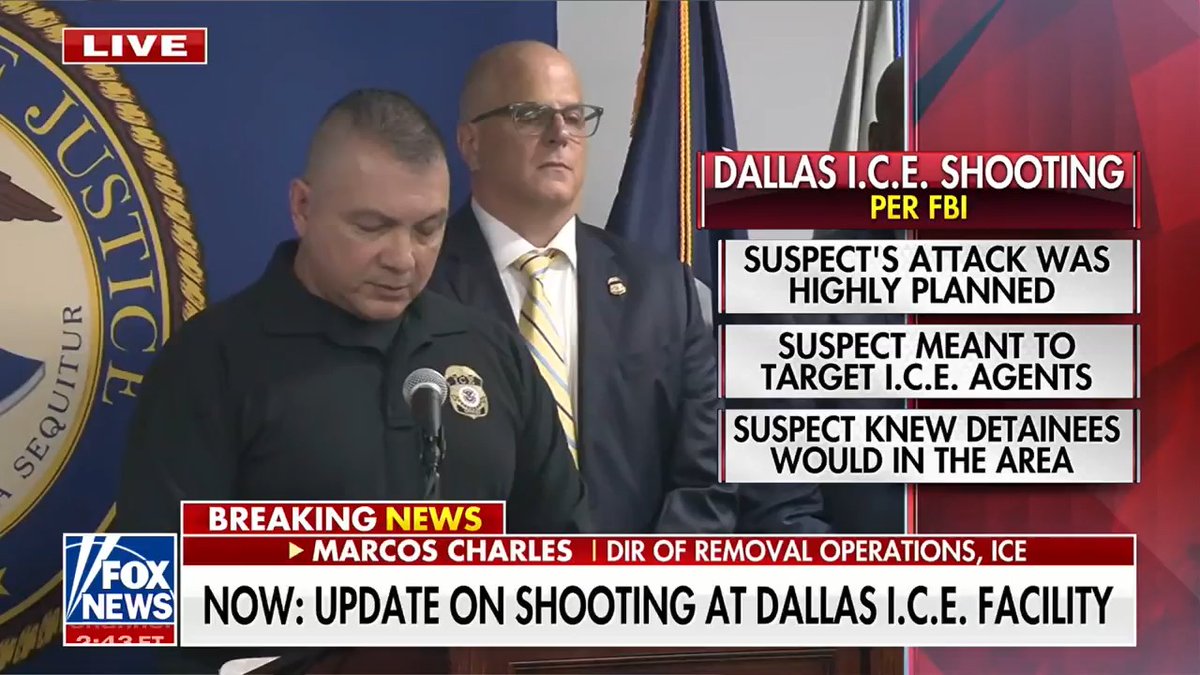 "It's no different than giving a hitman the location of their intended target, and this is exactly what we saw happen in Dallas yesterday." Marcos Charles, ICE’s Director of Removal Operations, said the suspect in the deadly Dallas shooting used ICE tracking apps.