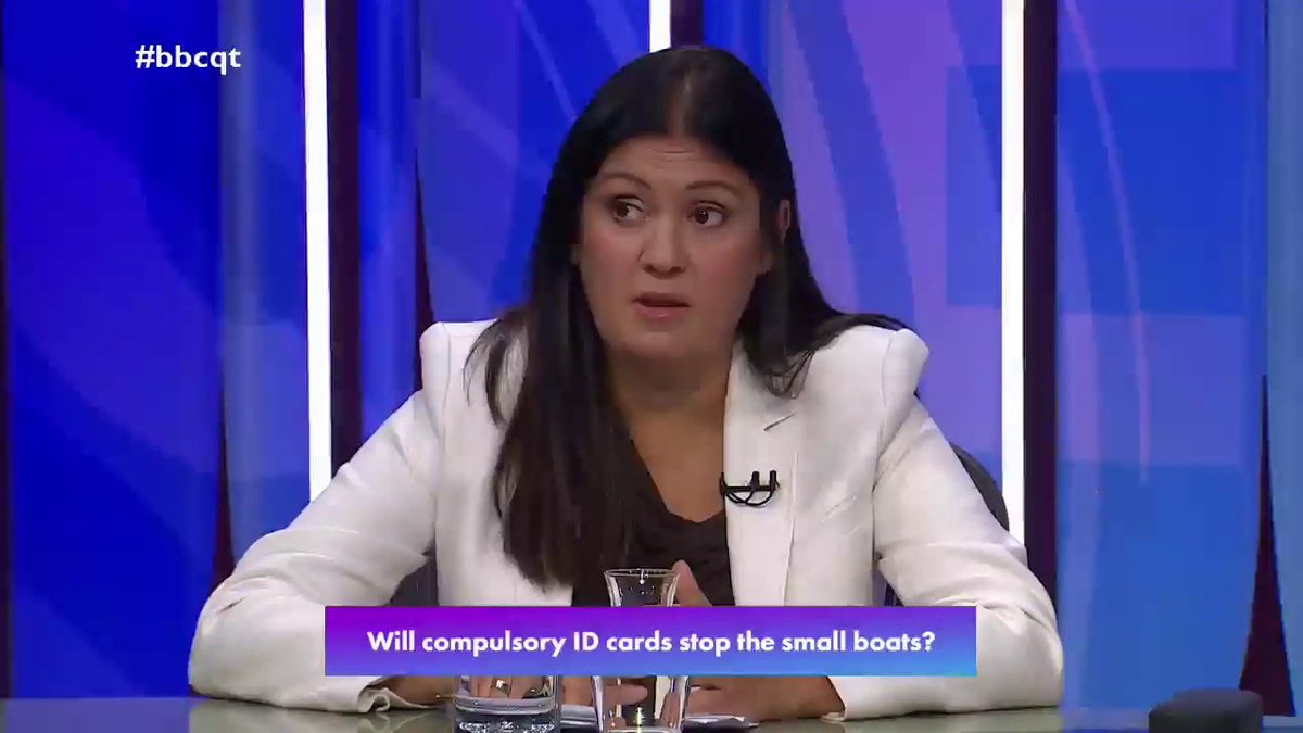 “If there were simple solutions, they would have been done by now” Labour’s Lisa Nandy says there are “big benefits” to digital ID, including reducing the “illegal economy” by ensuring people can “prove their right to be here” #bbcqt