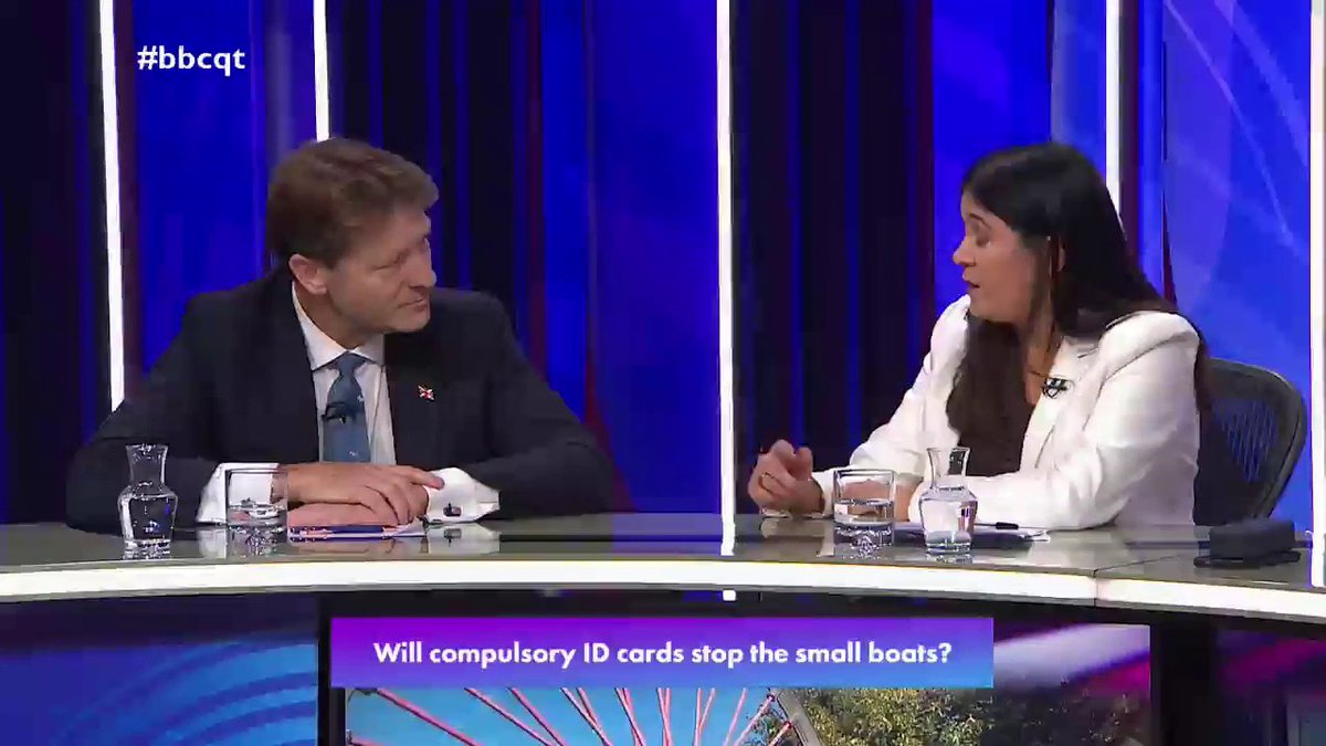 “You have opposed every single one of those measures” “Until we leave the ECHR… this will never stop” “We bought a leave-everything argument off the leader of your party before and it didn’t quite work out” The panel debate digital ID and immigration reform #bbcqt