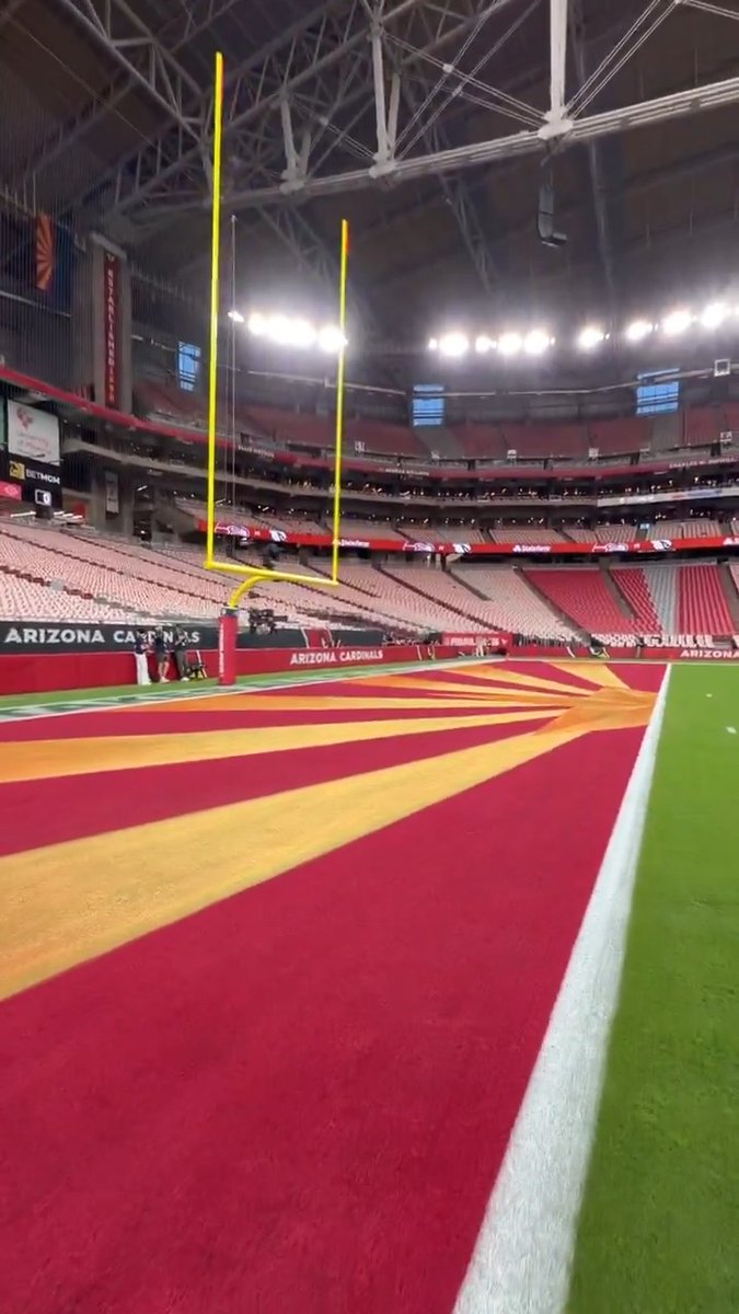 The @azcardinals' end zone for Nike Rivalries 🔥 Nike Football SEAvsAZ– 8:15pm ET on Prime Video Also streaming on NFL+