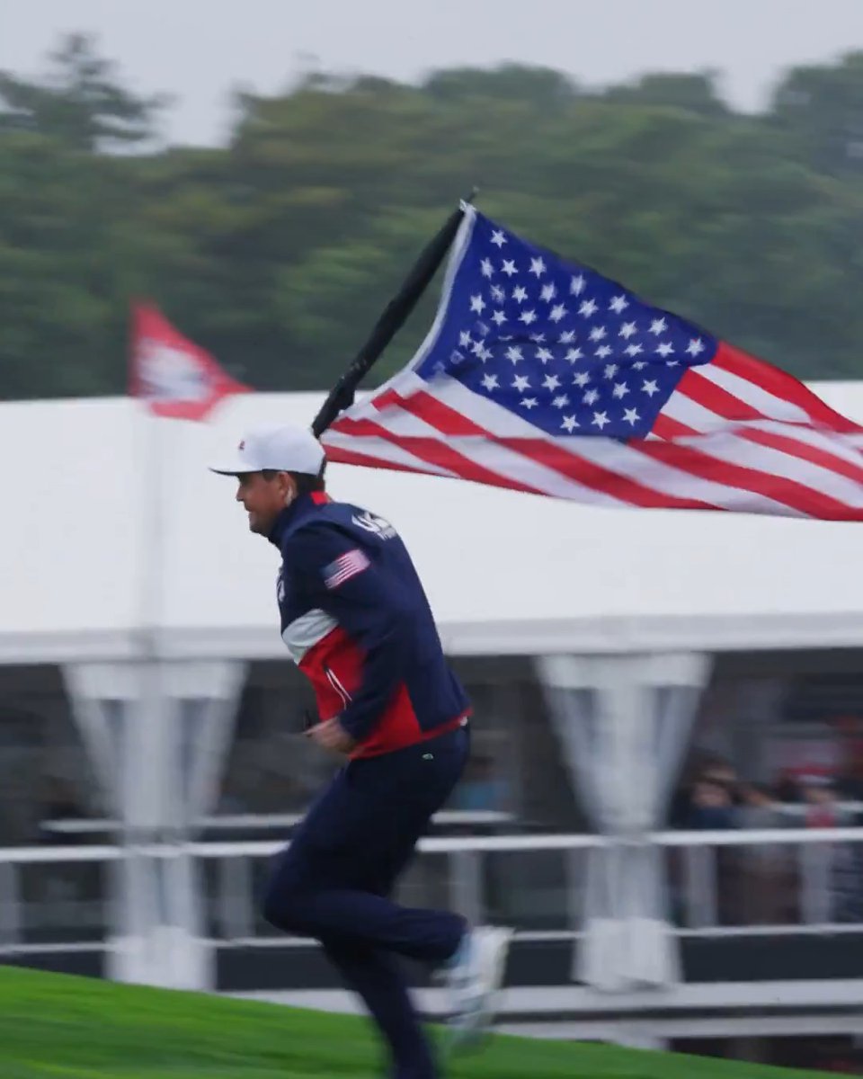 Tomorrow the #RyderCup begins. Tonight, Keegan is charging up 18 at Bethpage. It doesn't get any better... #GoUSA 🏆🇺🇸
