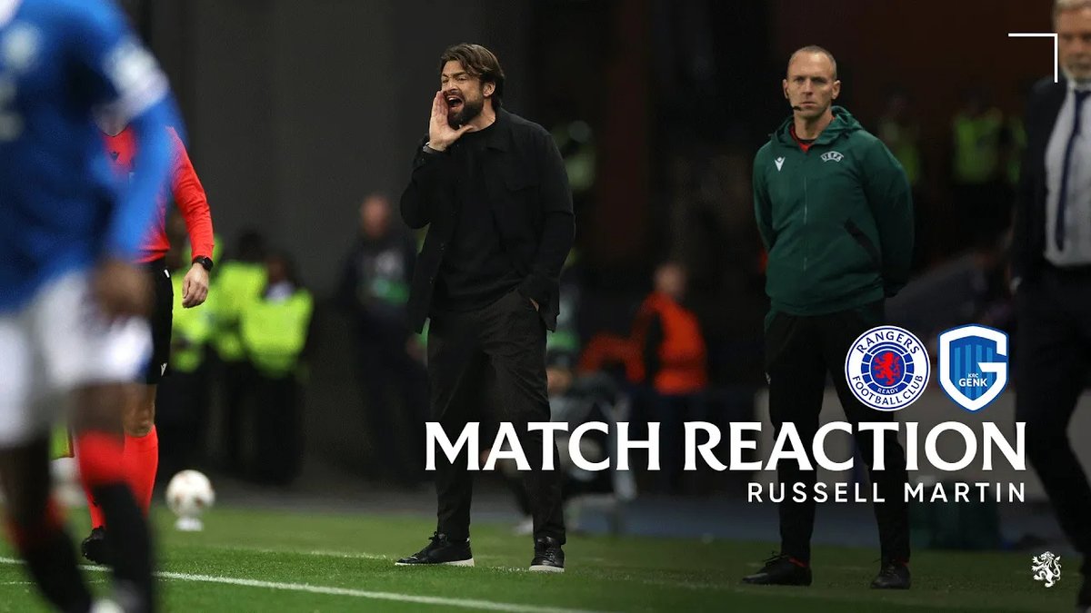 🎙️ Russell Martin spoke to RangersTV after tonight's game against Genk.