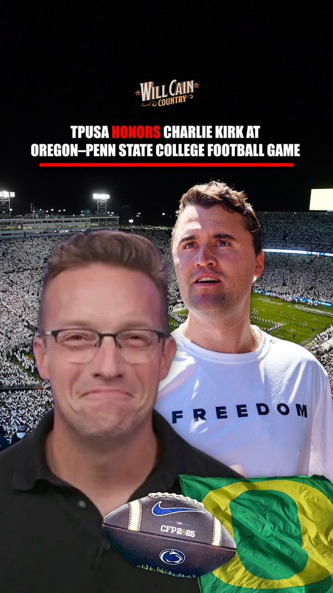 "We want the student section to be popping with Charlie Kirk freedom shirts for the White Out at Penn State this weekend... We're going to hope to do Charlie proud." Benny Johnson announces on the 'Will Cain Country' podcast that Turning Point USA will be giving away 5,000 shirts at the Oregon vs. Penn State game. Subscribe to the 'Will Cain Country' YouTube channel, or find it wherever you get your podcasts for more of today's show.