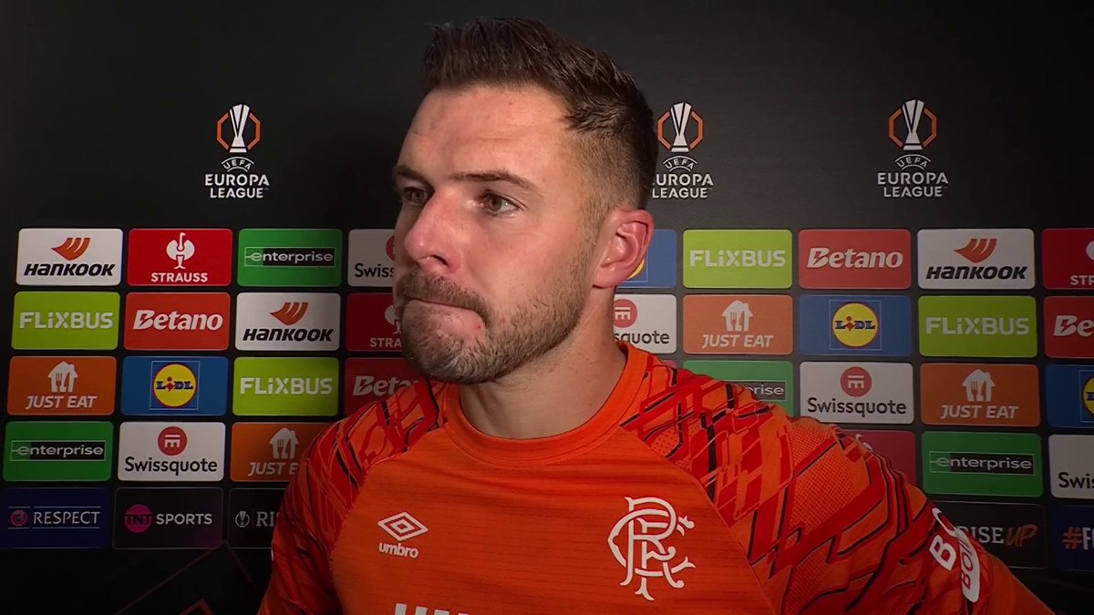 "As a group it's on us!" 🗣️ Jack Butland reflects on Rangers’ recent frustrations and defeat tonight to Genk 🧤 📺 TNT Sports & discovery+ UK | Danny Jamieson