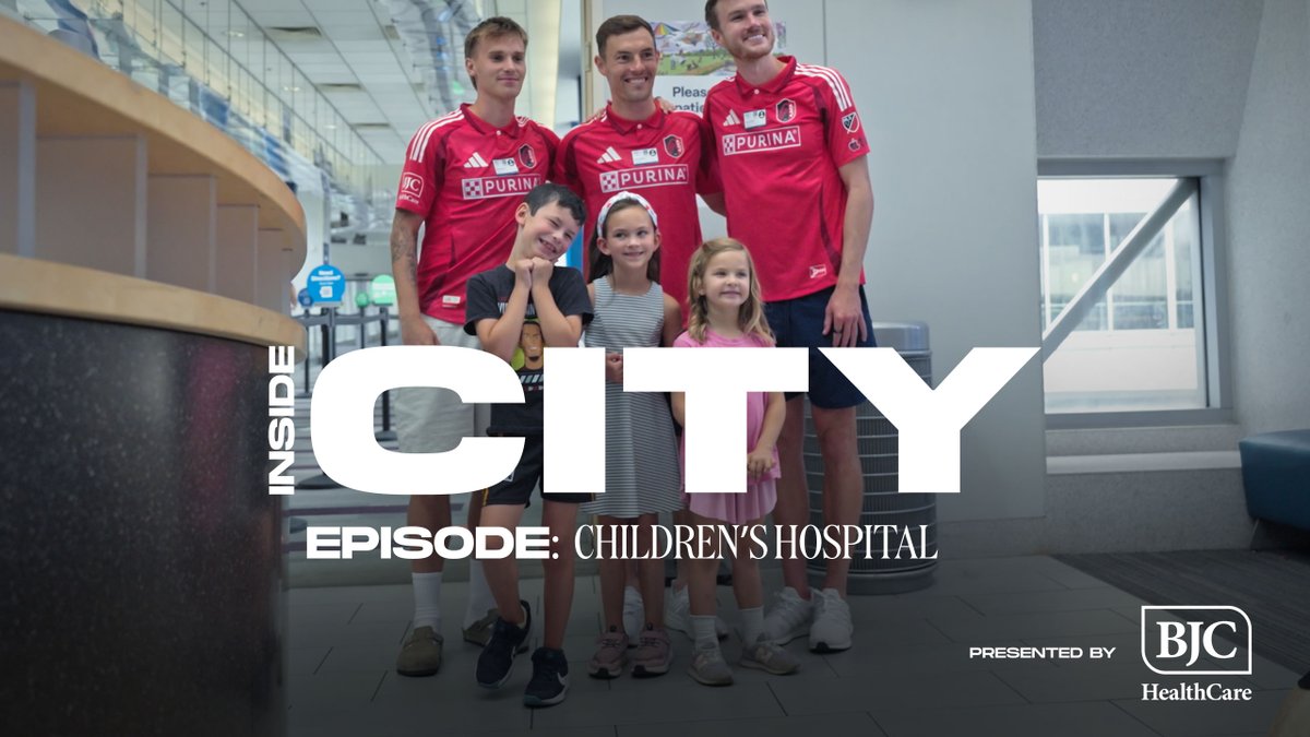 Petey recently joined the boys at STLChildrensHospital for a quick visit with our favorite fans and some impromptu chant rehearsals 😁 #AllForCITY x BJC HealthCare