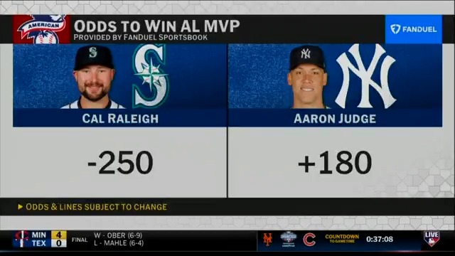 Four days to go... who is your AL MVP: Aaron Judge or Cal Raleigh? Greg and Harold are both siding with the Mariners catcher.