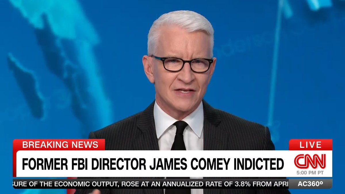 For the first time in history, a former director of the FBI has been indicted. Anderson has the details.
