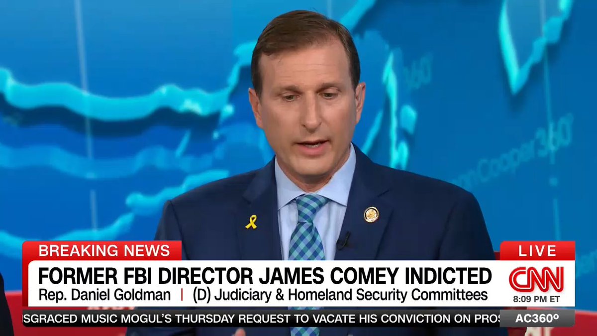 "It is fundamentally a break-point in our system of government": Rep. Dan Goldman reacts to the indictment of former FBI Director James Comey.