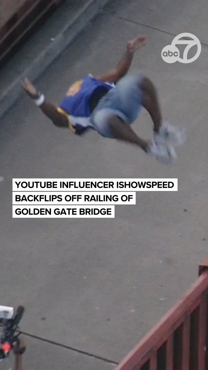 Disclaimer: Please do not attempt this trick. YouTube influencer IShowSpeed took San Francisco by storm on Thursday, visiting many popular spots, including the Golden Gate Bridge, where he attempted a dangerous backflip off the outside railing of the bridge.