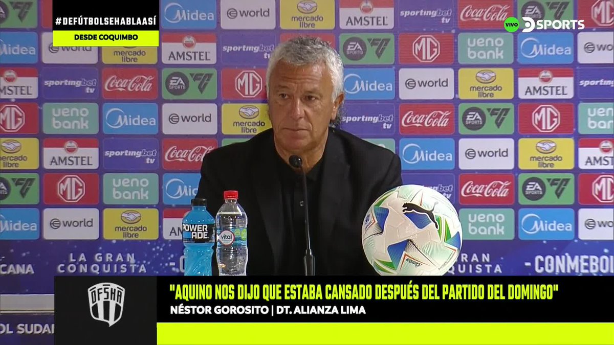 "UN SEÑOR DE U. DE CHILE NOS DIJO QUE NOS VAYAMOS A CASA. DESUBICADO. NOSOTROS NO DIJIMOS QUE ELLOS MOSTRARON EL C*** EN ARGENTINA" 🗣️ Néstor Gorosito, DT de Alianza Lima, se mostró molesto por las burlas de miembros del equipo chileno al finalizar el partido #DFSHA 🇵🇪