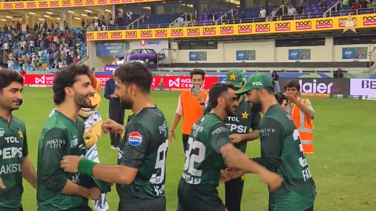 Job done against Bangladesh ✅ Post-match scenes from Dubai as Pakistan advance to the ACC Men’s T20I Asia Cup 2025 final 🤩 #PAKvBAN | #BackTheBoysInGreen | #AsiaCup2025