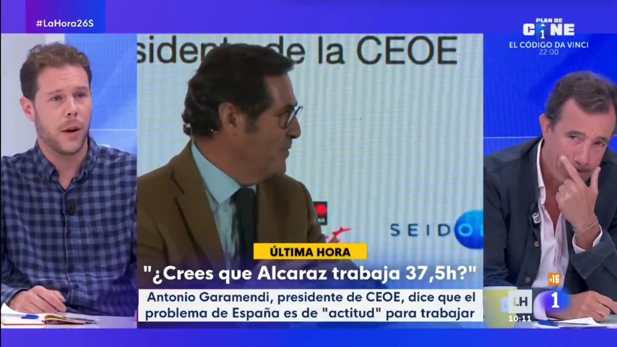 Manu Levin responde al presidente de la patronal, Antonio Garamendi, por su frase sobre Carlos Alcaraz y el "problema de actitud" de la gente a la hora de trabajar 👇
