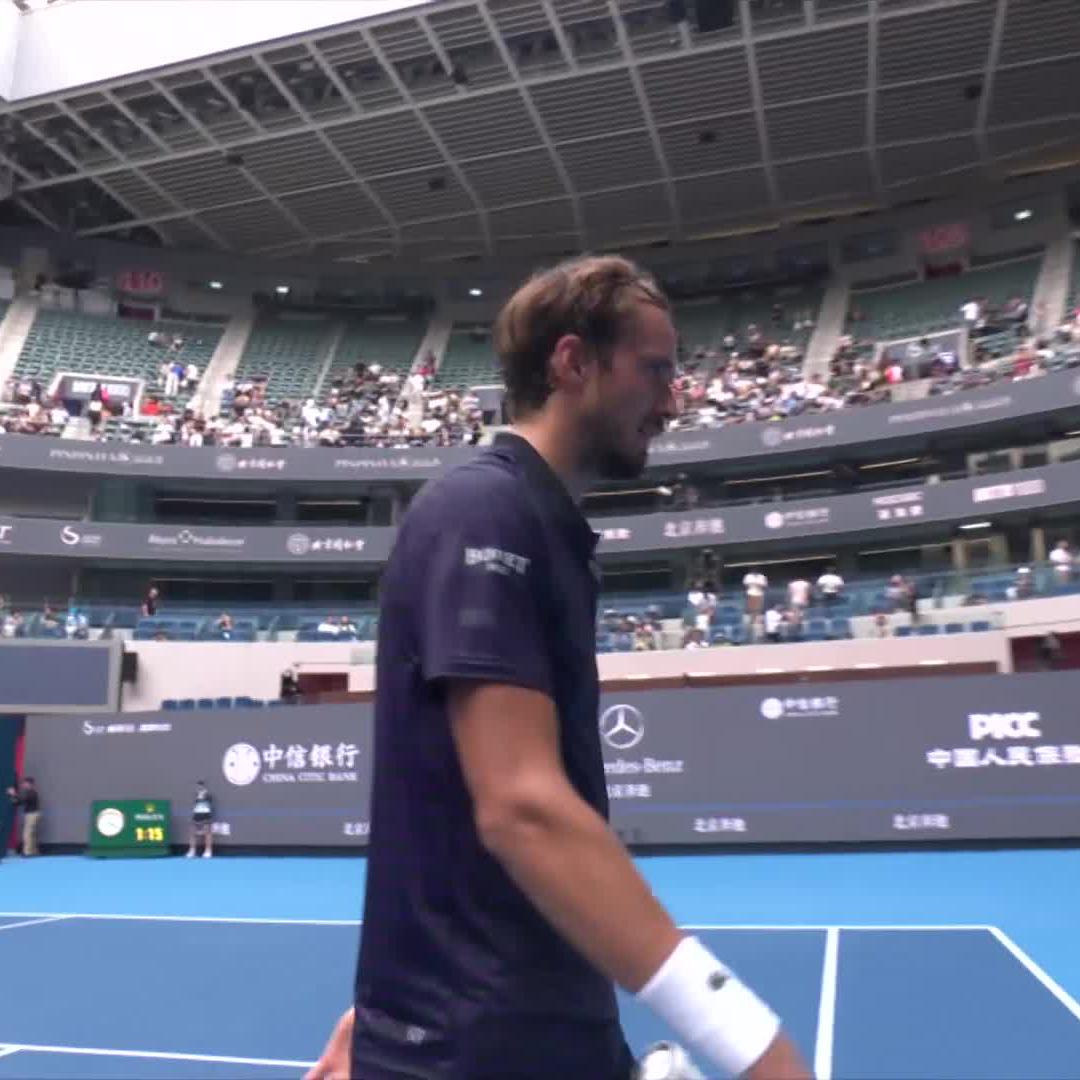 First Top 50 win since Halle ✅ Daniil Medvedev avenges his Roland-Garros defeat by getting past Cameron Norrie 6-3 6-4! #ChinaOpen