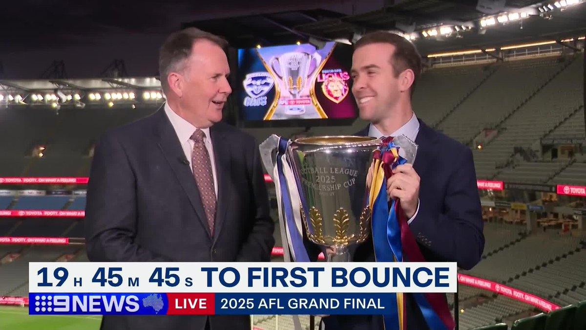 The stage is officially set for tomorrow's hit-out between the Cats and the Lions. Tom Morris and Joel Kennedy provide us a preview ahead of the highly-anticipated Grand Final. #9News