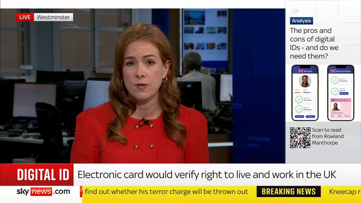 After the government announced plans to introduce digital IDs, Sky's Amanda Akass explains that it'll be compulsory to have an ID but UK citizens will only be required to use it when applying for a job. 📺 Sky 501 and YouTube