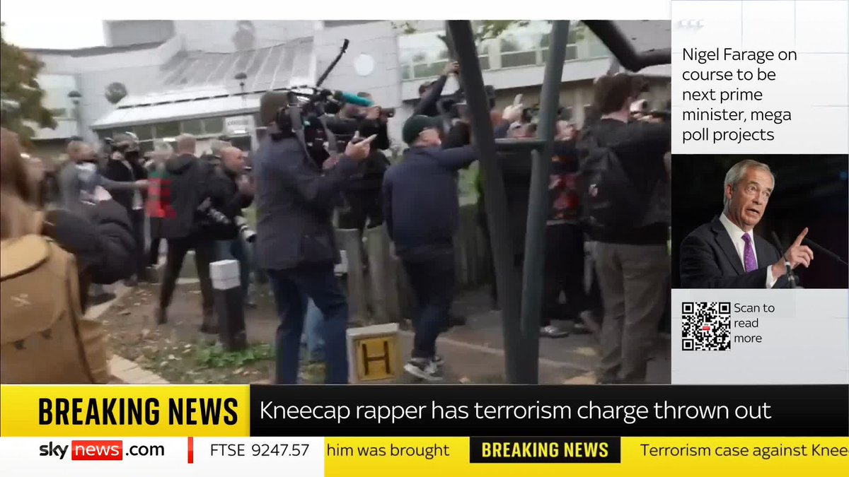 BREAKING: Terrorism charges against Kneecap rapper Mo Chara have been thrown out 📺 Sky 501 and YouTube
