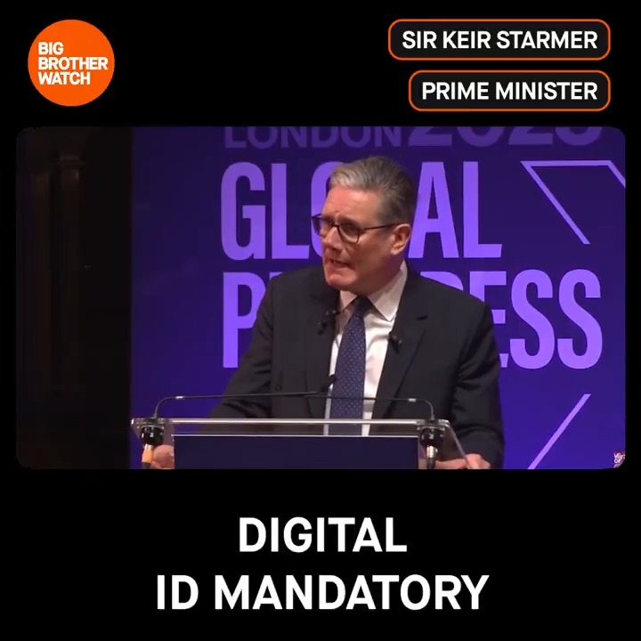 🚨 BREAKING: Keir Starmer announces Orwellian mandatory digital ID scheme If we don't urgently build the biggest campaign possible, every one of us will be required to carry a digital ID to go about our daily lives. Join the fight back⤵️