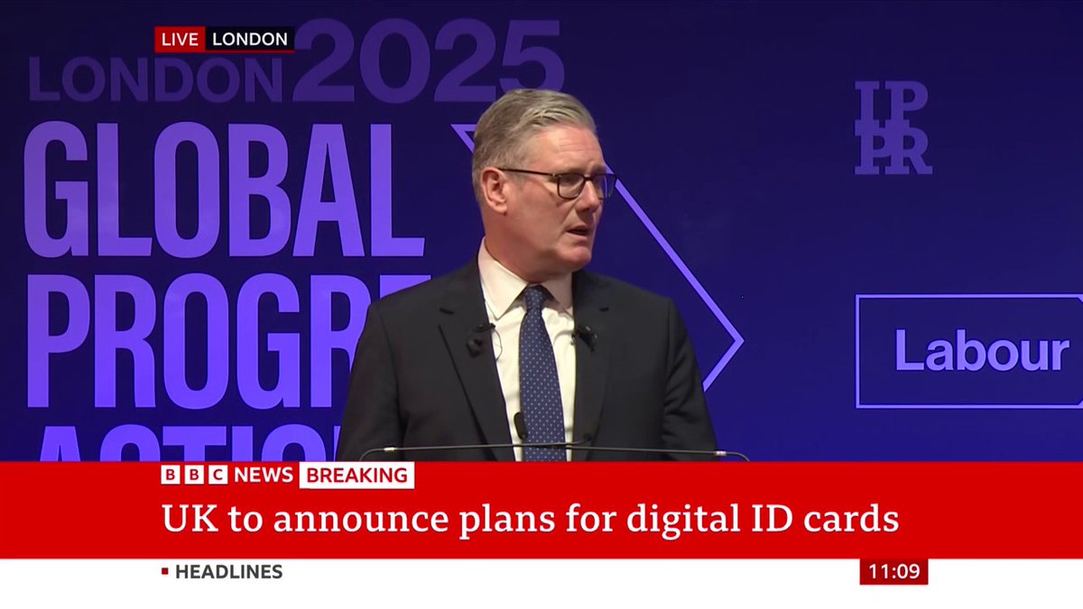 "It's as simple as that" UK Prime Minister Keir Starmer confirms the government will introduce digital IDs to ensure Britain's "borders are more secure" Follow live:
