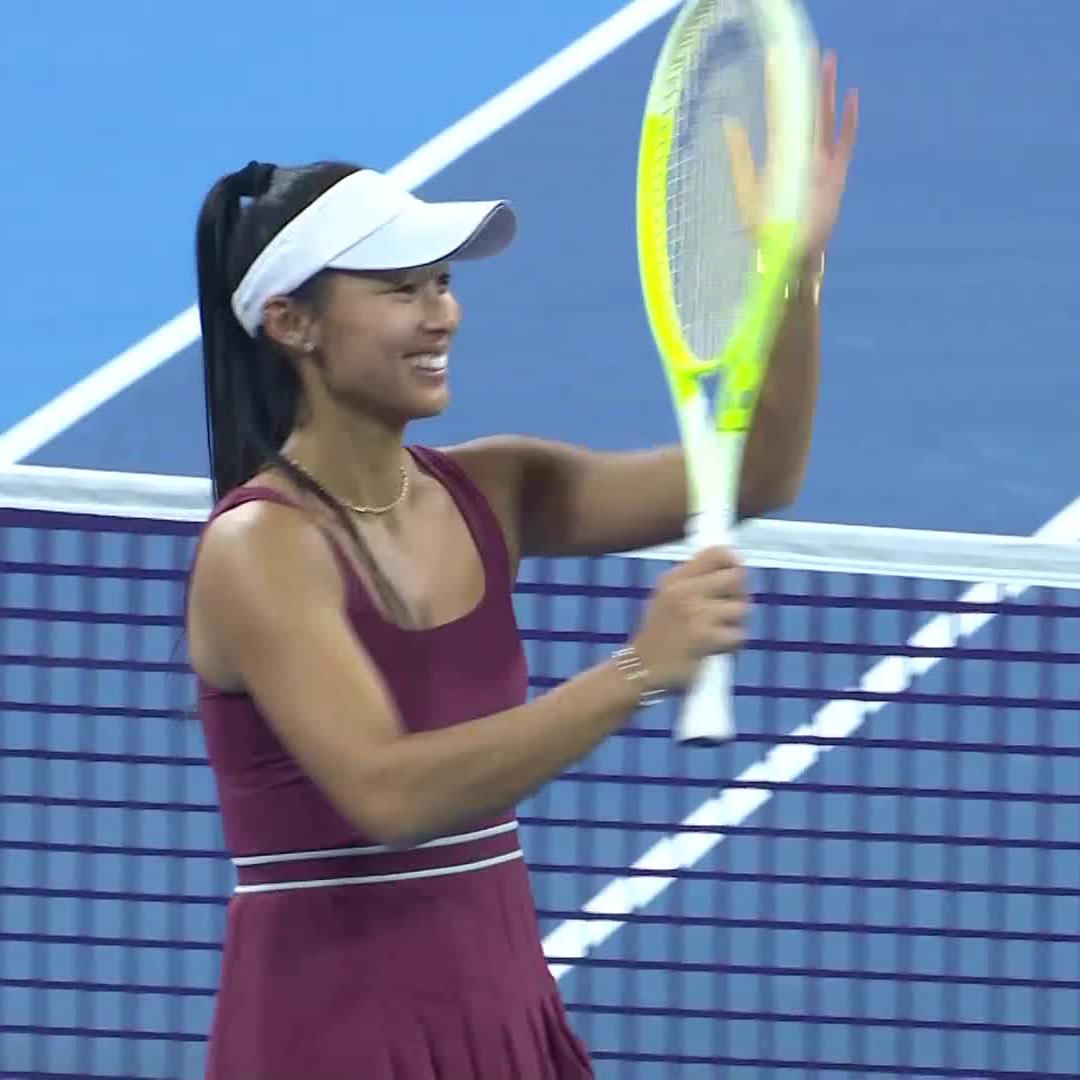 Sealed in style ✨ Priscilla hon beat Ostapenko 6-3, 6-2 for her sixth top 100 win since Wimbledon 👊 #2025ChinaOpen