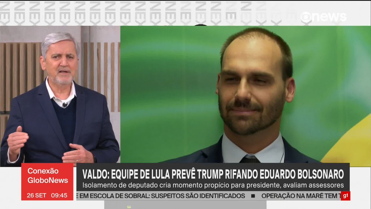 “Expectativa do governo Lula é de que, a partir desse primeiro encontro com Trump, tenha um processo de escanteamento de Eduardo Bolsonaro”, diz Valdo Cruz no #ConexãoGloboNews ➡️ Assista à #GloboNews: