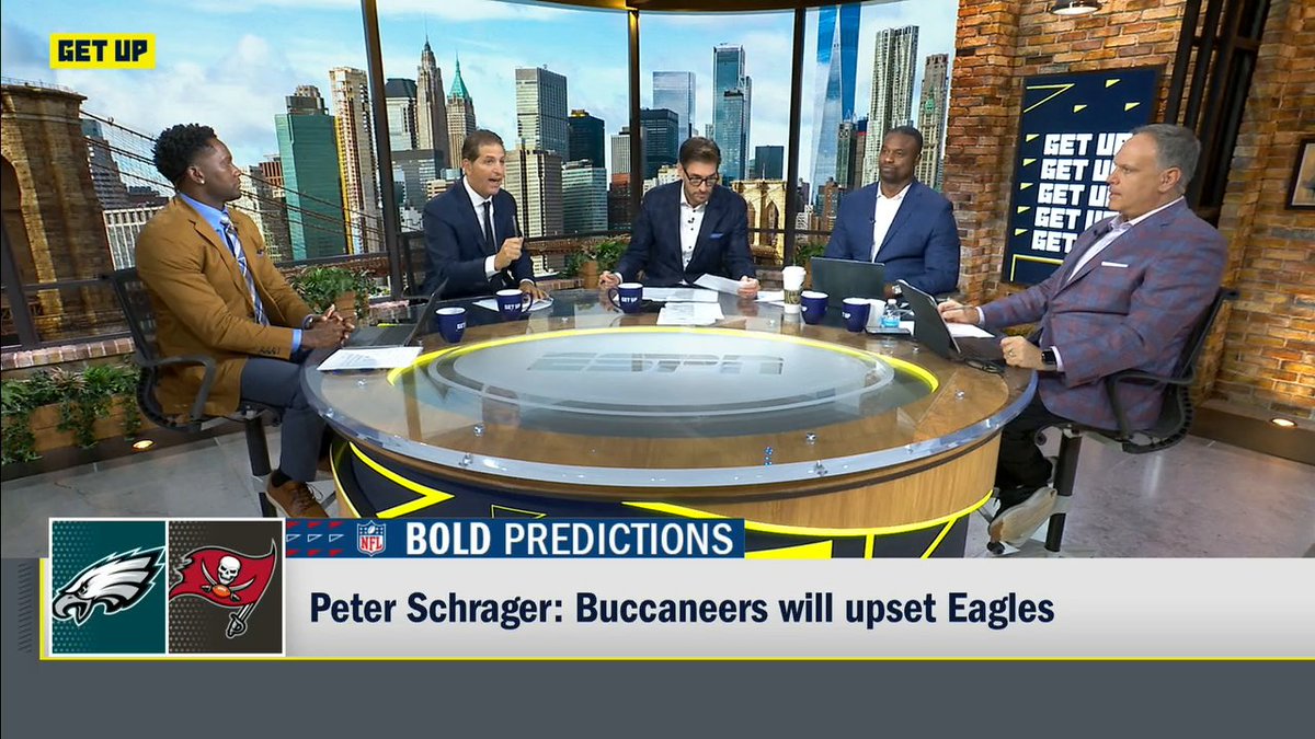 "I think the Buccaneers at home beat the Eagles for the third-straight time. ... [Baker Mayfield] just wins when it matters most." Peter Schrager is confident in the Bucs on Sunday 😤