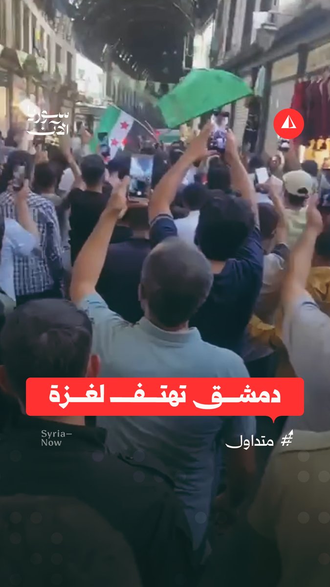"الانتقام الانتقام.. يا سرايا ويا قسّام".. مظاهرة في سوق الحميدية بدمشق نصرةً لغزة
