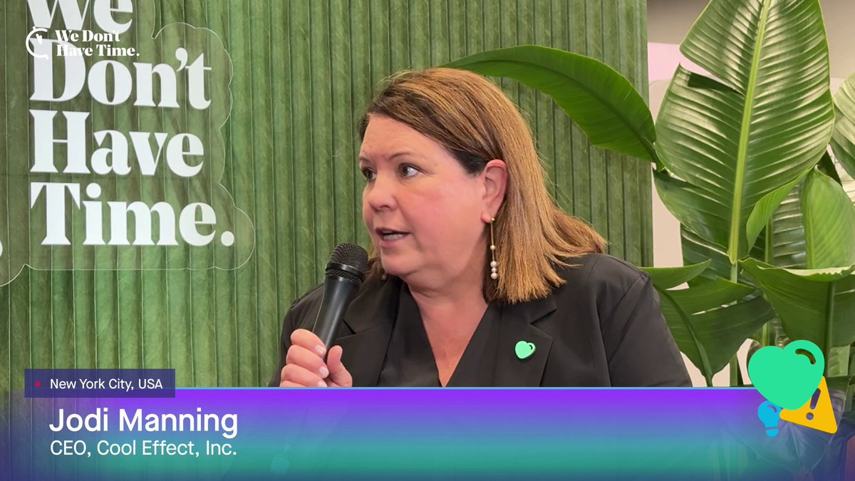 "We have the tools we need right now." 💡 At Climate Week NYC, Jodi Manning of Cool Effect Inc. shared why destroying super pollutants delivers outsized, permanent climate impact, and why we can't afford to wait to act. Watch our interview!