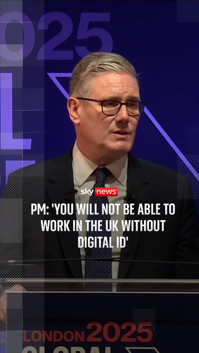 Sir Keir Starmer announces a 'mandatory' digital ID and says it is essential for people wanting to work in the UK. Politics latest:
