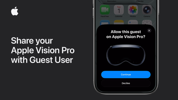 In #visionOS26, guests can save their eye and hand setup from one Apple Vision Pro to their iPhone, then easily bring it to another Apple Vision Pro to get up and running quickly. Check out the video to see what’s new in Guest User.