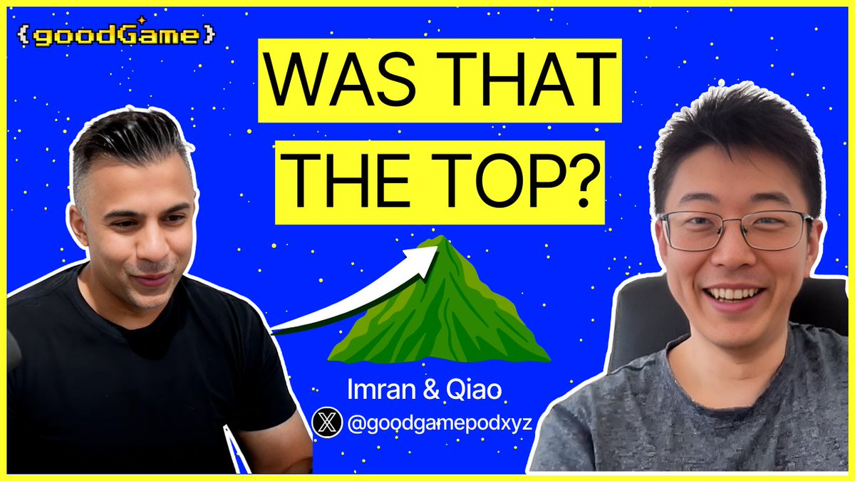 NEW POD | EP 76 🎙️ Q4 State of The Crypto Market ft. Imran Khan & qw 1:05 We’re Back 2:25 Where Are We In This Cycle? 4:31 AI and Stock Market 6:27 AI Bubble 10:15 Energy Consumption and Production 16:34 China and US Innovation 17:44 Aster 18:52 Hyperliquid and Aster Competition 22:48 Proxy Wars in Crypto 26:33 Future of Crypto Exchanges 27:32 Binance vs Solana 32:59 Moats in Crypto 33:43 Crypto Lending 35:25 TradFi Banking and Crypto Custody 36:48 Social Aspect in Crypto 38:09 AI Glasses and Social Media 45:05 Waymo and Robo Taxis 49:10 Prediction Markets 50:54 Kalshi and PolyMarket Competition 55:27 Convergence of Speculative Markets 57:35 59:00 Overheard 1:02:08 DATs 1:05:26 Stripe and Stablecoins 1:07:10 Genius Act and New Stablecoins 1:07:43 Stablecoin as a Micropayment 1:11:23 Pump and Streaming 1:14:53 Apps to Watch 1:17:12 Stablecoin Growth 1:19:11 Stablecoin Startups in Different Regions 1:20:05 Novel Ideas for Startups 1:24:03 Wen Cycle Top? Link ↓