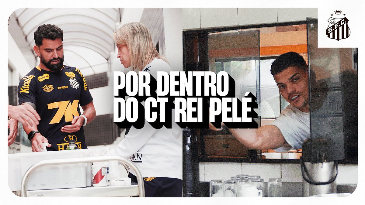 ALIMENTAÇÃO! 🍽️ Em mais um episódio do #PorDentroDoCTReiPelé, embarcamos na rotina da cozinha e nutrição dos atletas, com mais um departamento essencial para o funcionamento da estrutura do Peixão.