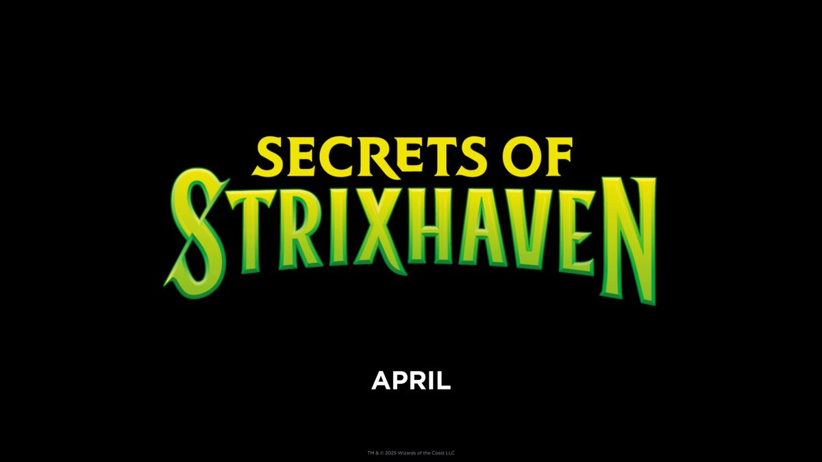 Hot on the heels comes Secrets of Strixhaven, coming April 2026! #MTGStrixhaven