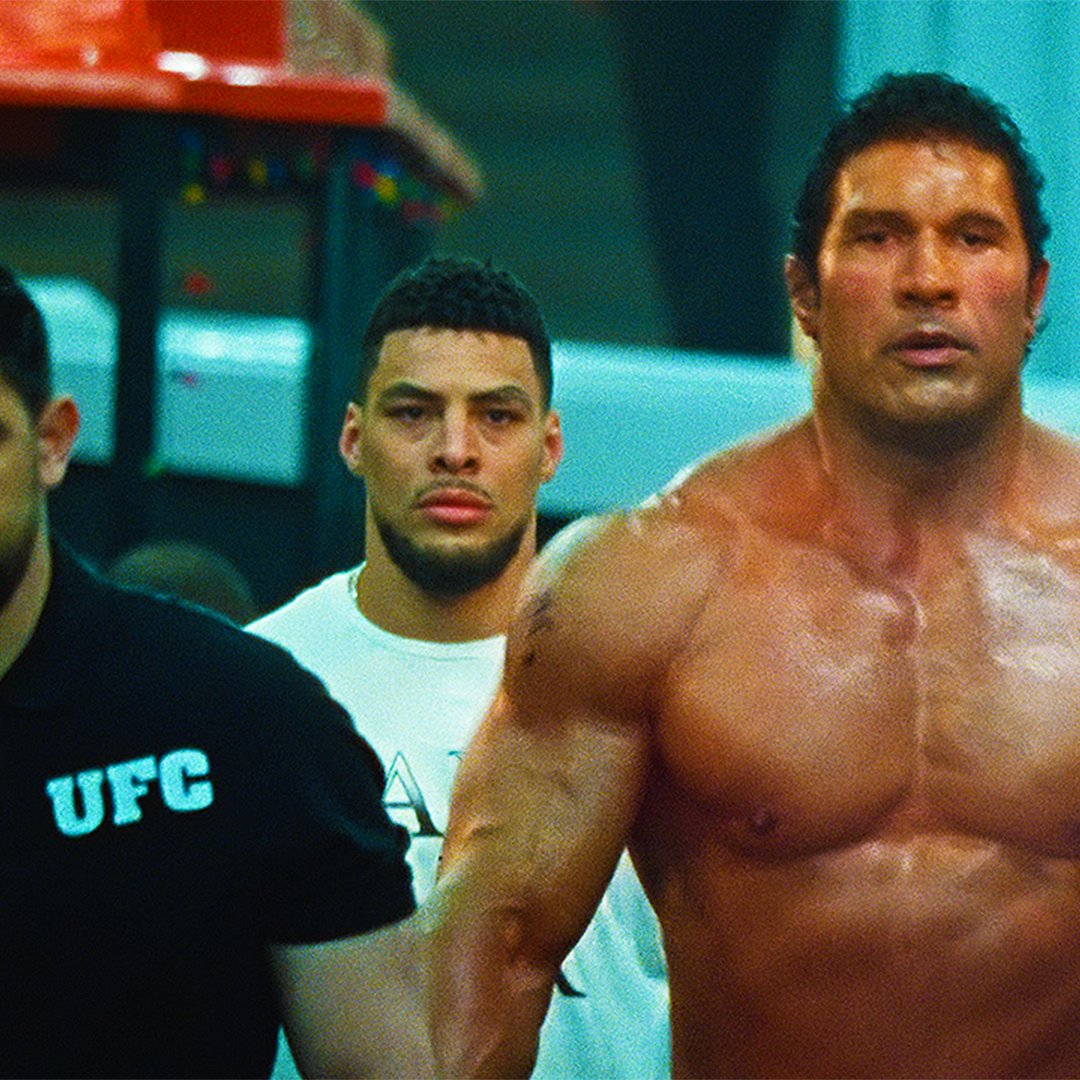 Dwayne Johnson undergoes his most intense transformation yet as UFC legend Mark Kerr in THE SMASHING MACHINE. In theatres Friday.