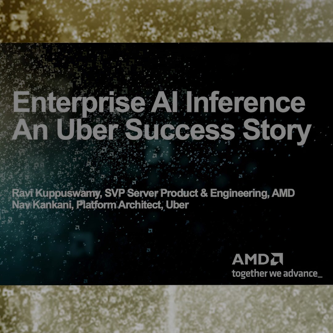 When innovation meets scale: Uber x AMD. From data complexity to inference speed, this partnership drives breakthrough AI performance across the stack. Catch the full breakout session on YouTube from #AdvancingAI 2025: