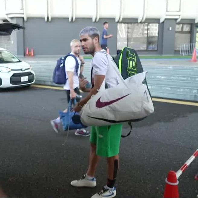 Alcaraz checking in ✅ #kinoshitajotennis
