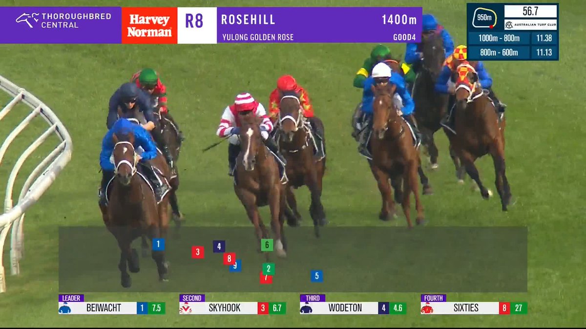 A dominant win to Beiwacht in the G1 Golden Rose - he just made it a one-act affair! 💥 Chris Waller Racing Godolphin Australian Turf Club