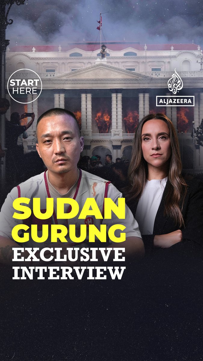 Nepal’s Gen Z leader Sudan Gurung tells #AJStartHere's Sandra Gathmann he may run for prime minister in an exclusive interview.