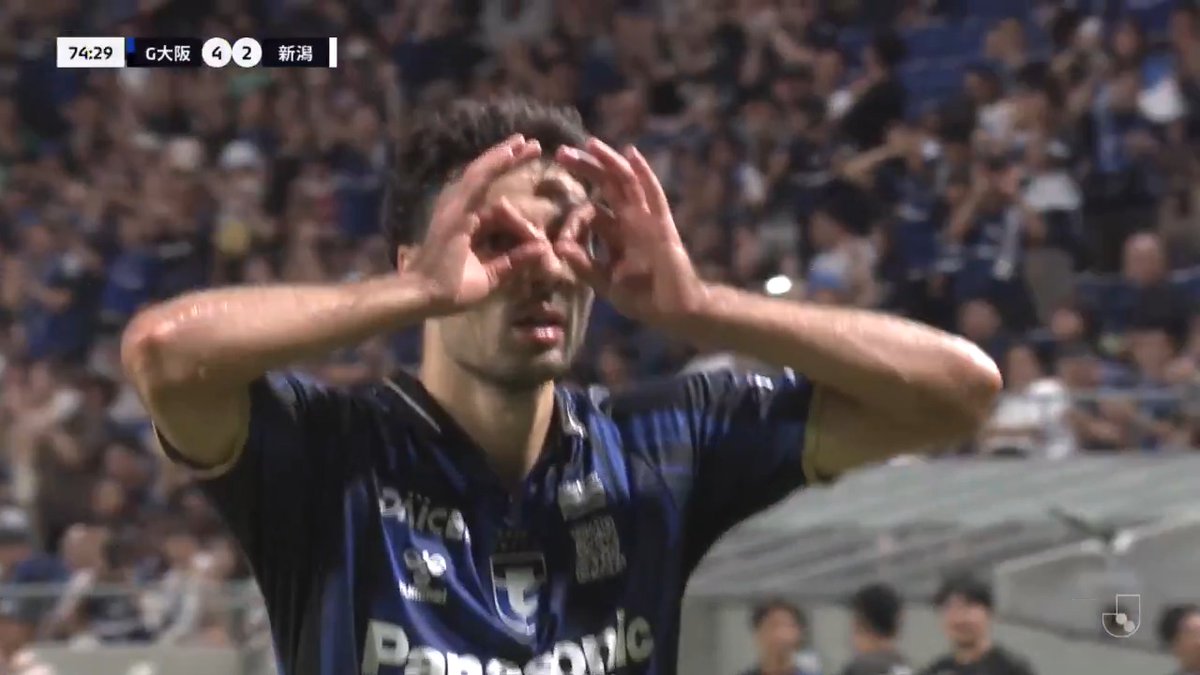 まるでゴールへのパス🎯 🎦 ゴール動画 🏆 明治安田Ｊ１リーグ 第32節 🆚 Ｇ大阪vs新潟 🔢 4-2 ⌚️ 75分 ⚽️ デニス ヒュメット（Ｇ大阪） #Ｊリーグ