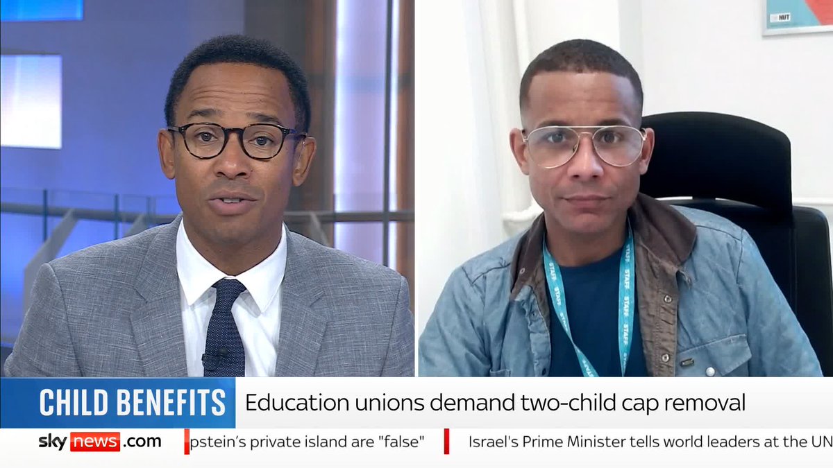 🗣️ "The biggest barrier to learning at the moment is child poverty". National Education Union's General Secretary Daniel Kebede speaks to Sky's Kamali Melbourne as education unions demand scrapping the two-child benefit cap. 📺 Sky 501, Virgin 602, Freeview 233 and YouTube