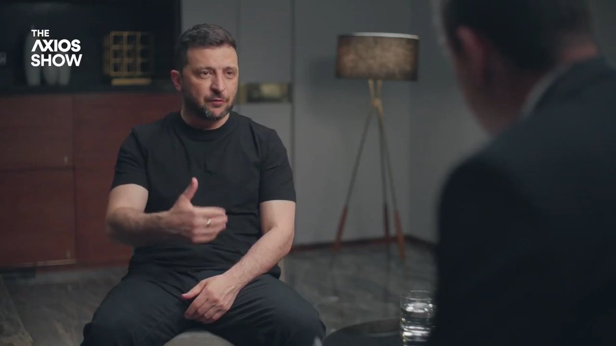 📸 Ukrainian President Volodymyr Zelensky told Barak Ravid on The Axios Show that Vladimir Putin got what he wanted from his summit with Trump in Alaska: "Between us, I think that Putin wanted images with President Trump. Just images and that's all."