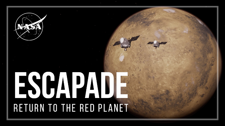 Ready for an ESCAPADE? 🚀 NASA’s twin spacecraft have arrived in Florida ahead of launch this fall! They’ll orbit Mars to study how the planet’s magnetic field protects it from space weather &amp; drives atmospheric escape. 🔗
