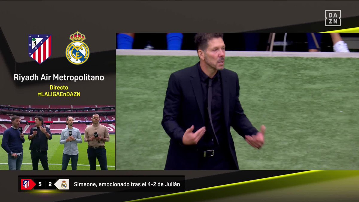 ¡IMAGEN DAZN! 🔥 SIMEONE, LITERALMENTE LLORANDO TRAS EL GOL DE JULIÁN ÁLVAREZ QUE SENTENCIÓ EL DERBI #LALIGAenDAZN ⚽