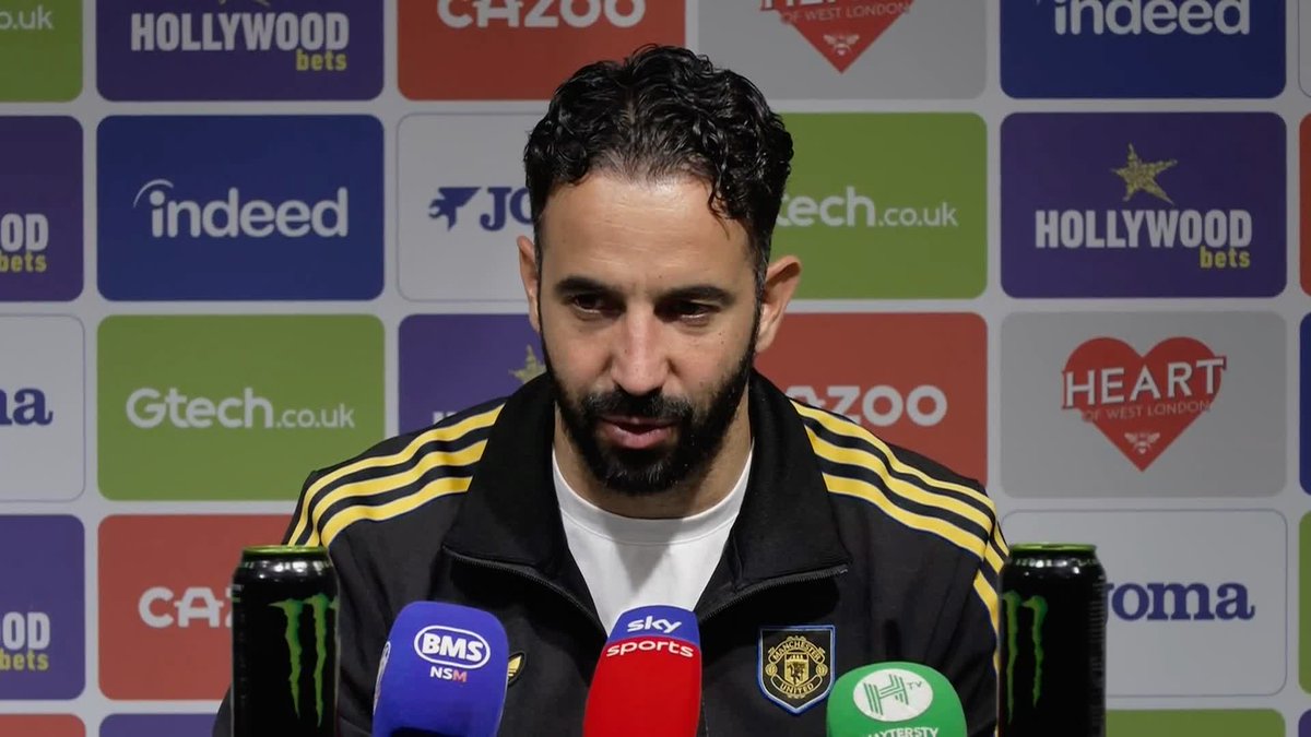 "I'm trying to do what is best for the club" 💬 Ruben Amorim reacts to Manchester United's defeat to Brentford, and believes that the performances aren't a reflection of how his team train throughout the week🔴