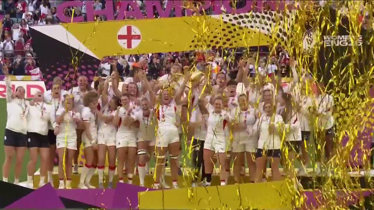 The moment that made every sacrifice along the way worth it. 🏆❤️️ England - Rugby World Cup champions again. 🌹🏉 #BBCRugby